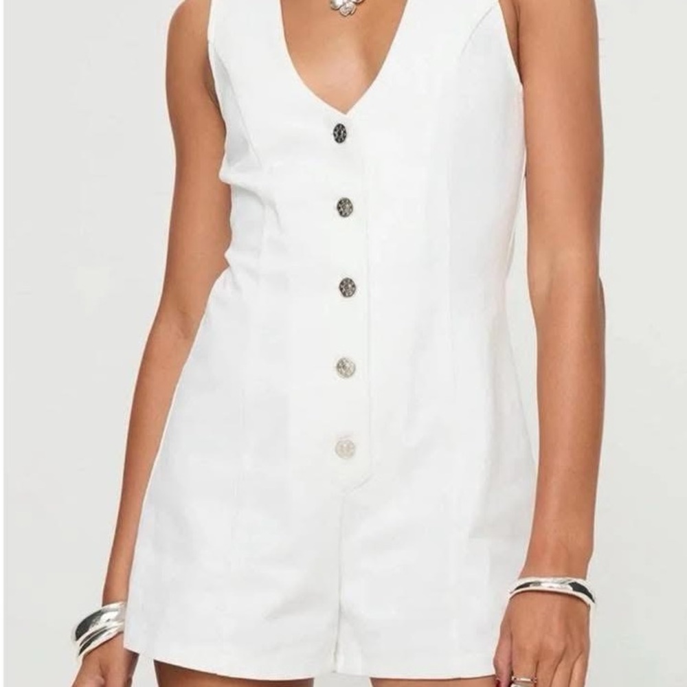 Princess Polly Damico Romper White